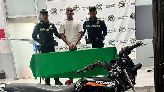 Capturan en Puerto Colombia a un hombre señalado de robar una moto y pertenencias en Cartagena
