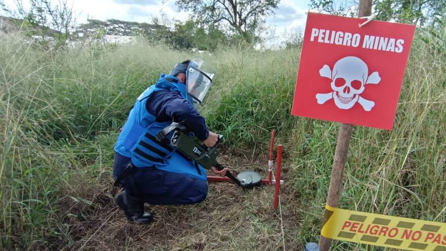 Anuncian labores de desminado en las veredas de Puerto Libertador, Córdoba