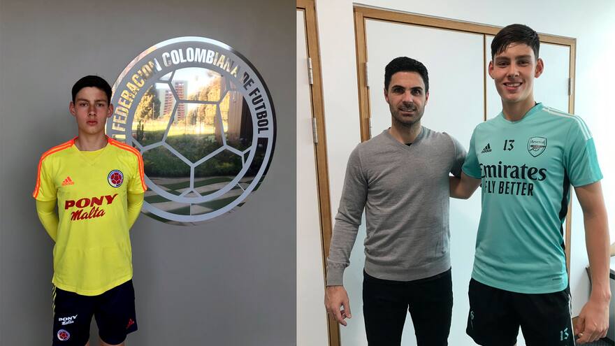 Alexei Rojas, guardameta del Arsenal que podría defender los colores de Colombia