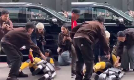 Video: Cardi B sufre aparatosa caída con un robot en fiesta del Super Bowl y se vuelve viral