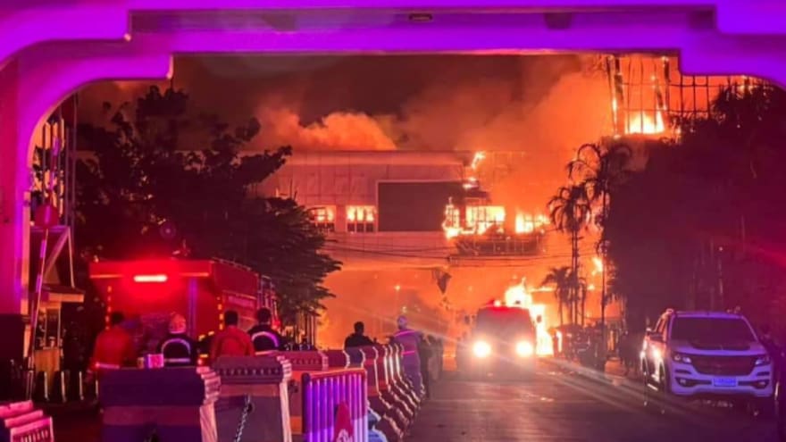 Continúa la búsqueda de víctimas en Camboya tras incendio en casino