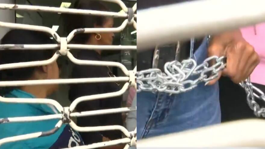 Madres de niños con enfermedades huérfanas se encadenan a EPS en Cali