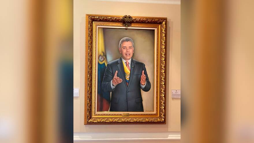 Cuadro de Iván Duque ya está exhibido en la Casa de Nariño