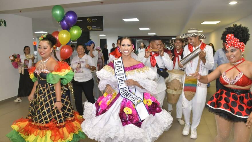 Reina del Bambuco 2023, Isabella Henríquez es recibida en Barranquilla