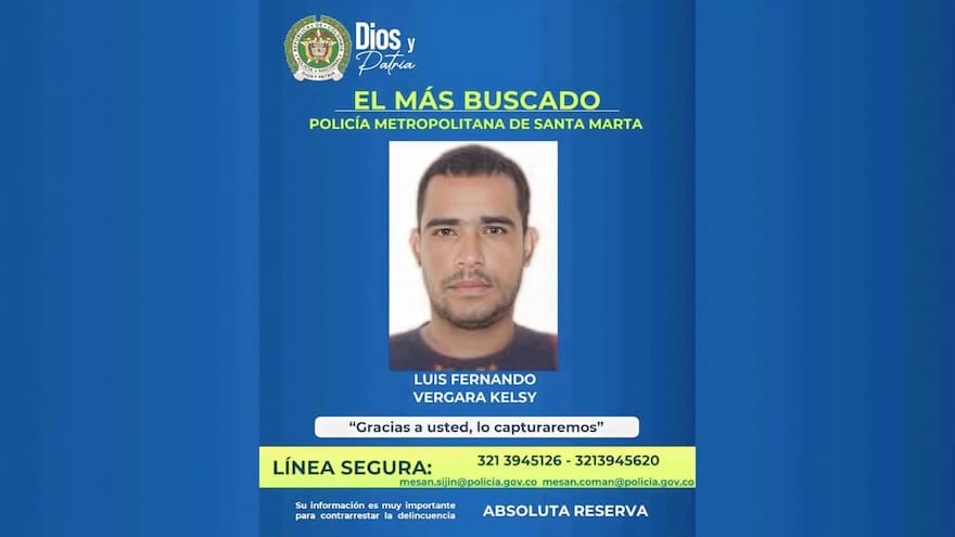 Buscan a presunto autor material de crimen de policía en Santa Marta