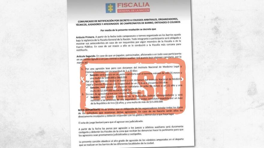 Fiscalía desmiente decreto sobre exigencia de antecedentes a participantes de torneos