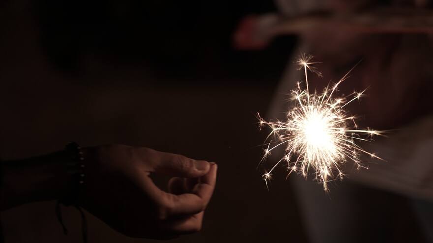 Un lesionado con pólvora durante la Nochebuena