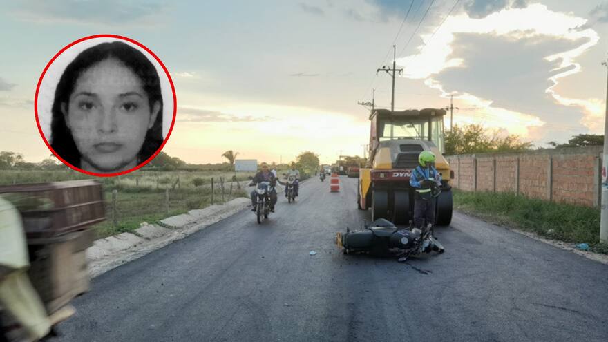 Cesar: siniestro vial entre motocicleta y aplanadora deja una mujer fallecida