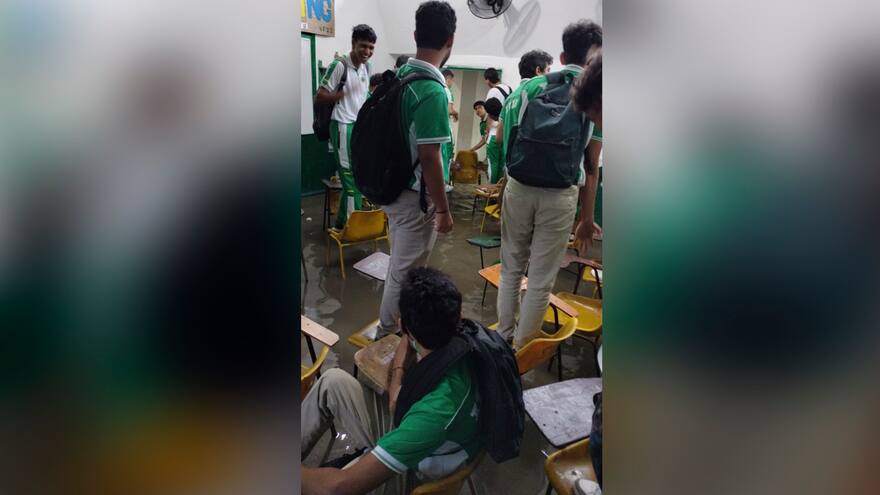 Reportan inundaciones en Colegio Itida de Soledad