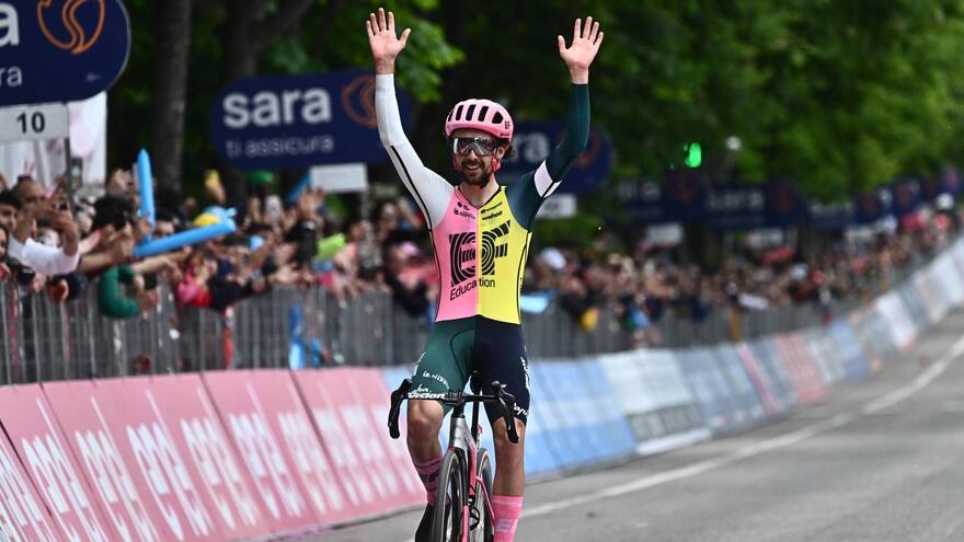 Ben Healy ganó la octava etapa del Giro de Italia