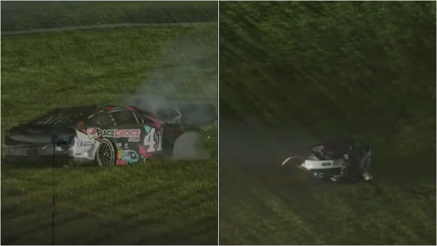 Así fue el impactante accidente de piloto estadounidense en la Nascar