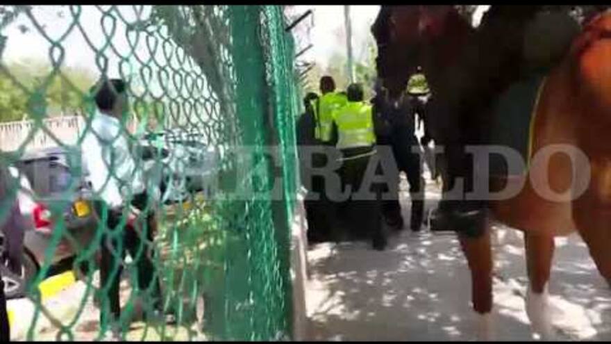 Detienen a tres estudiantes de la San Martín tras protestas en Puerto Colombia