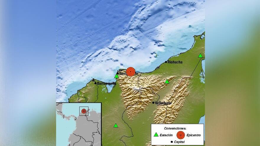 Fuerte temblor de 3.4 de magnitud sacudió a Santa Marta este lunes festivo
