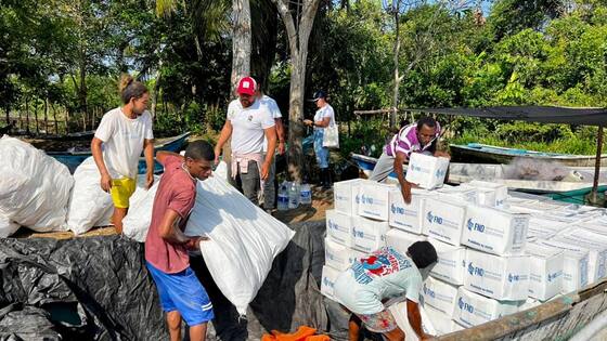En Boca Cerrada, San Onofre, entregaron ayudas de la UNGRD a damnificados
