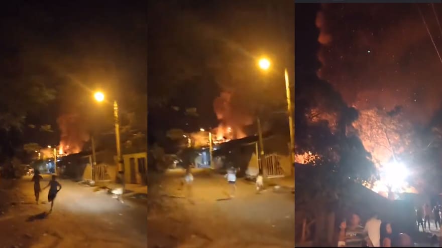 Incendio al sur de Montería consumió una vivienda y varios árboles