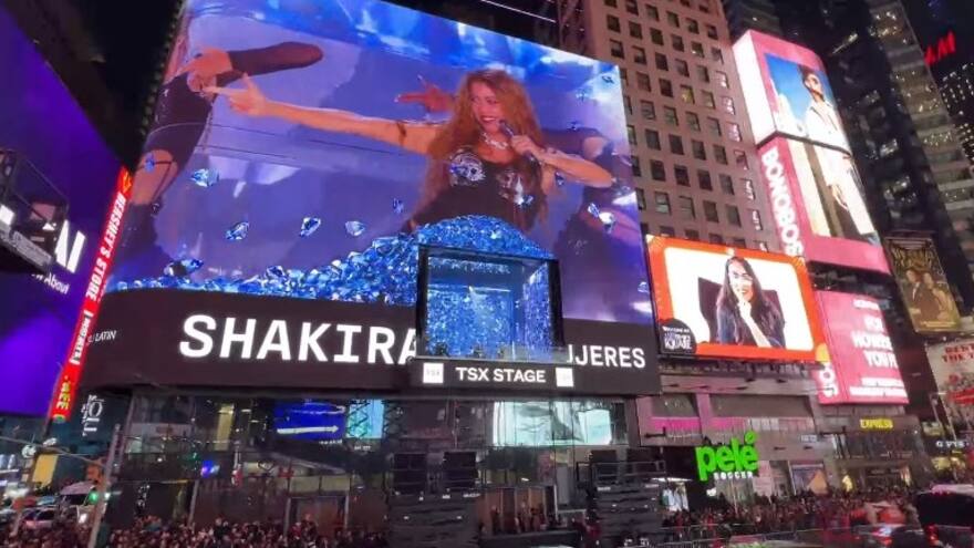 Así fue la magistral presentación de Shakira en el Times Square