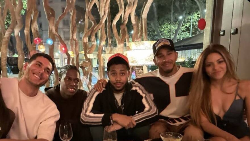 Shakira es nuevamente captada con Lewis Hamilton