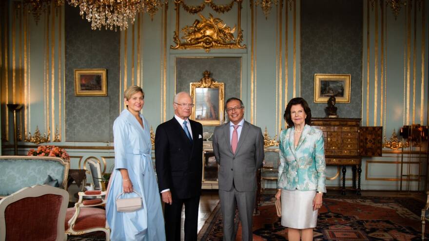 Petro se reunió con los reyes Carlos XVI Gustavo y Silvia de Suecia