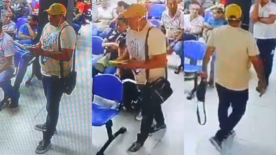 Revelan imágenes del hombre que robó en sede del Tránsito dinero de impuestos