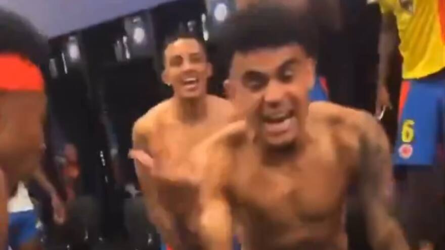 Así celebró Colombia, en el camerino, la clasificación a la final de la Copa América