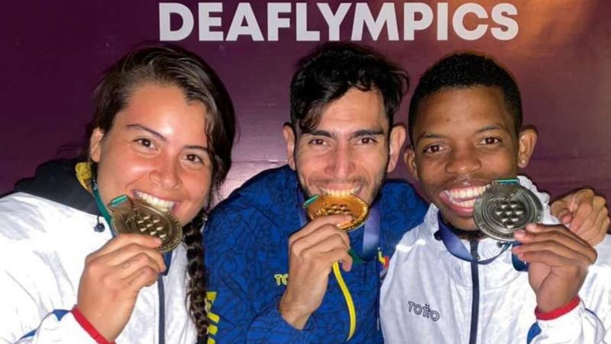 Equipo colombiano gana cuatro medallas en Juegos Sordolímpicos