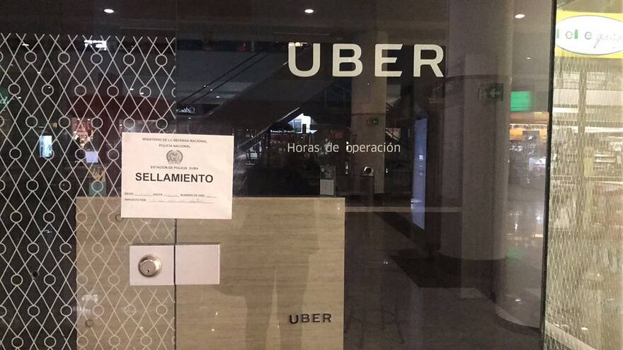 Centro de servicio de Uber fue sellado en Bogotá
