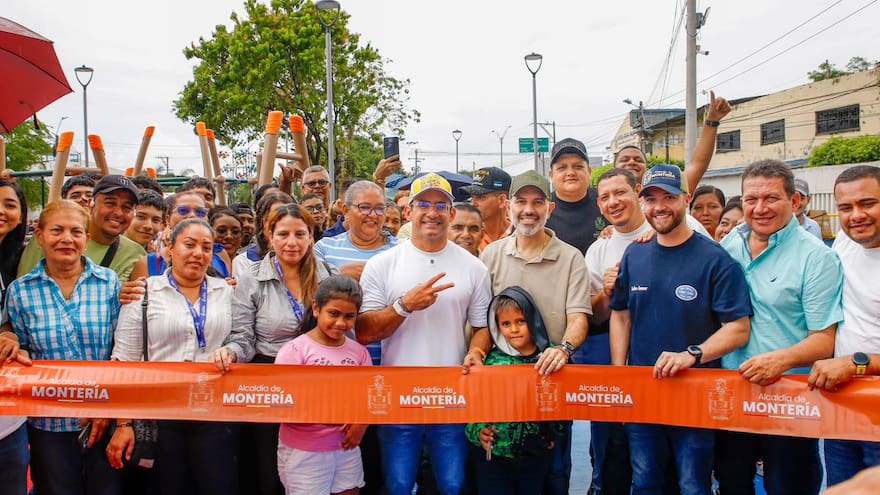El parque lineal de la calle 44 en Montería ya entró a operar