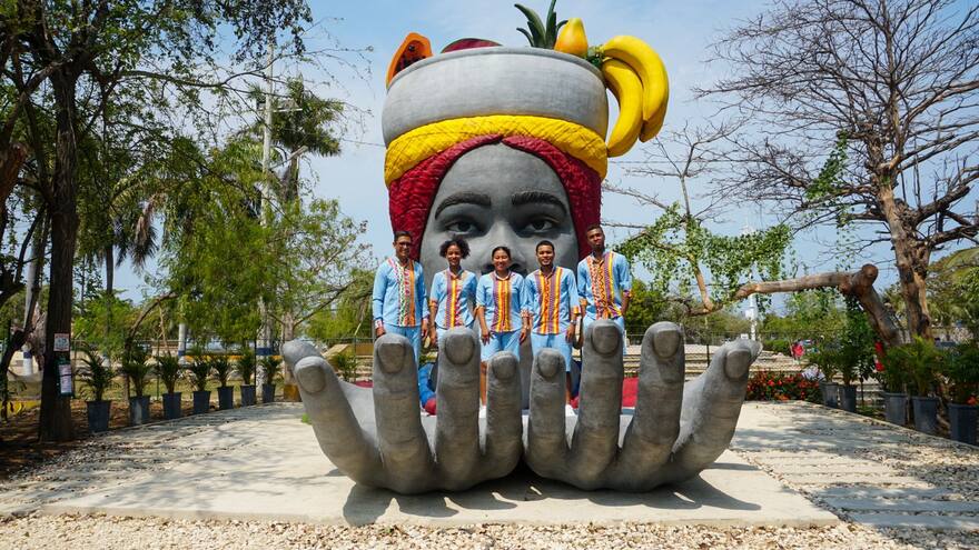 Escultura de la palenquera: mezcla de tecnología, cultura y arte