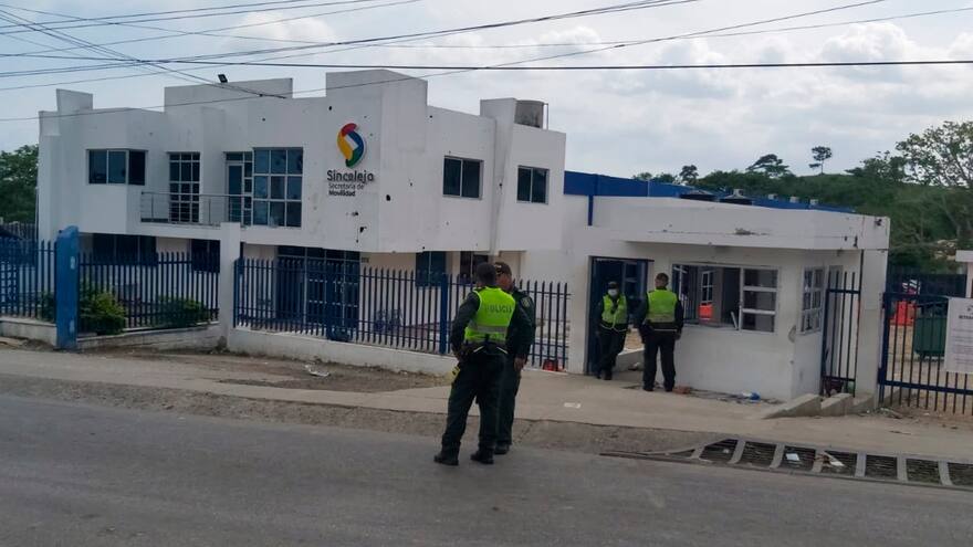Vandalizan sede de la Secretaría de Movilidad y Tránsito en Sincelejo