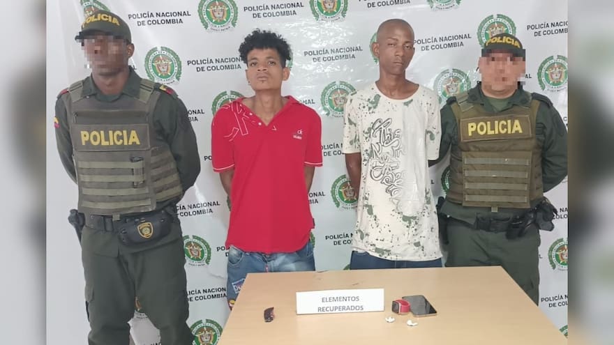 La Policía capturó a dos hombres que atracaron a una turista en Tolú
