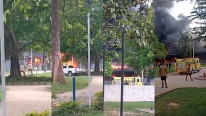 Caos en la Base de Infantería de Marina de Coveñas por un incendio