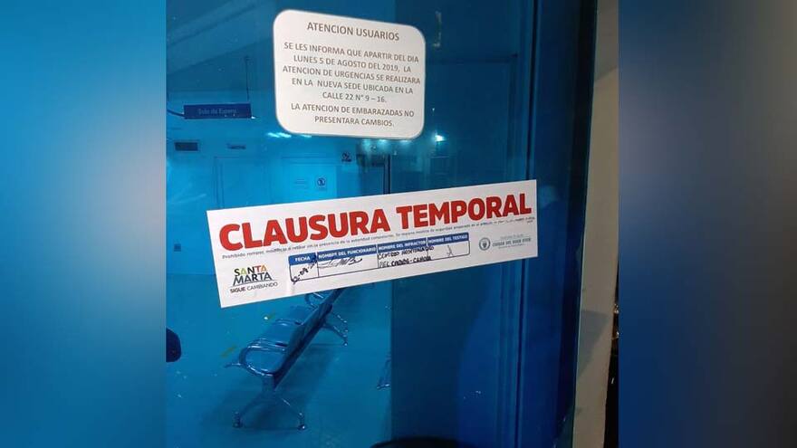 Cierran Sala de Urgencias de clínica en Santa Marta por COVID-19
