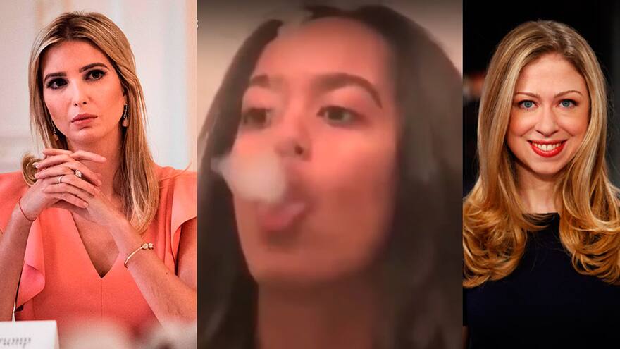 Graban a hija de Obama fumando y Chelsea Clinton e Ivanka Trump la defienden
