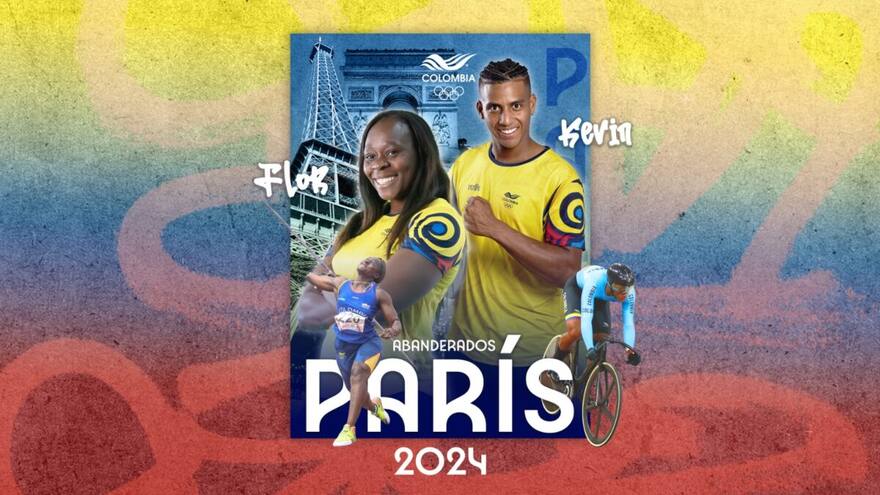 La atleta Denis Ruiz y el ciclista Kevin Quintero, abanderados de Colombia en París 2024