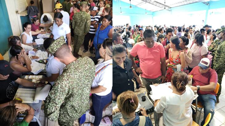 En Palmito, Sucre, cerca de 1000 personas siguieron votando después de las 4:00 de la tarde