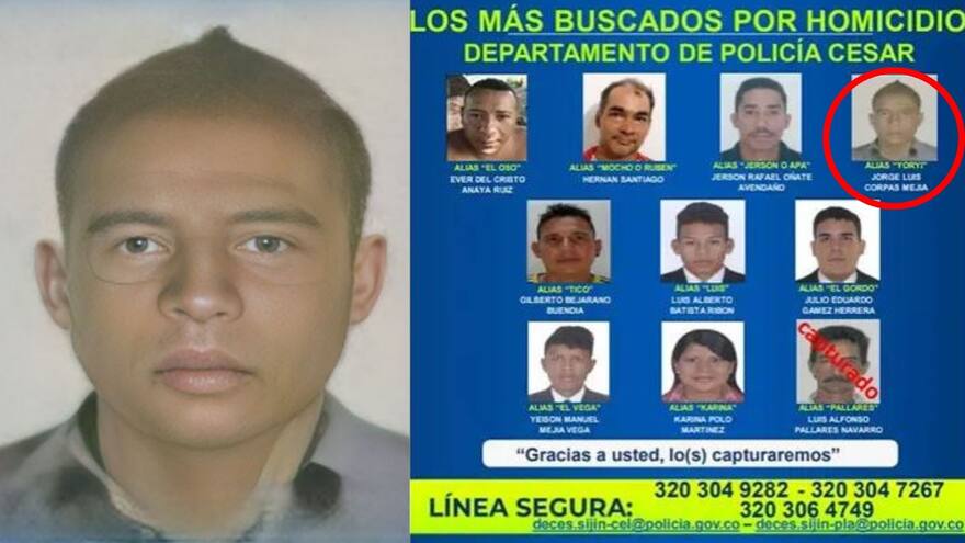 Cayó alias Yorki, uno de los más buscados por homicidio en el Cesar
