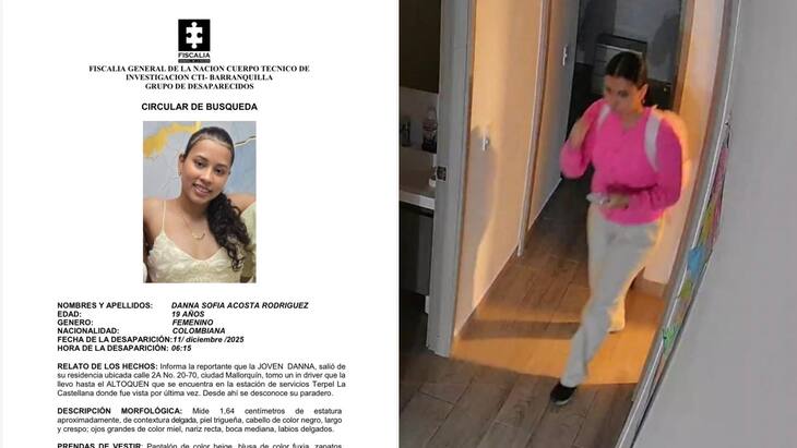 “Danna dijo que estaba bien y que cuando estuviera ubicada nos avisaba”: madre de la estudiante de Uninorte hallada en España