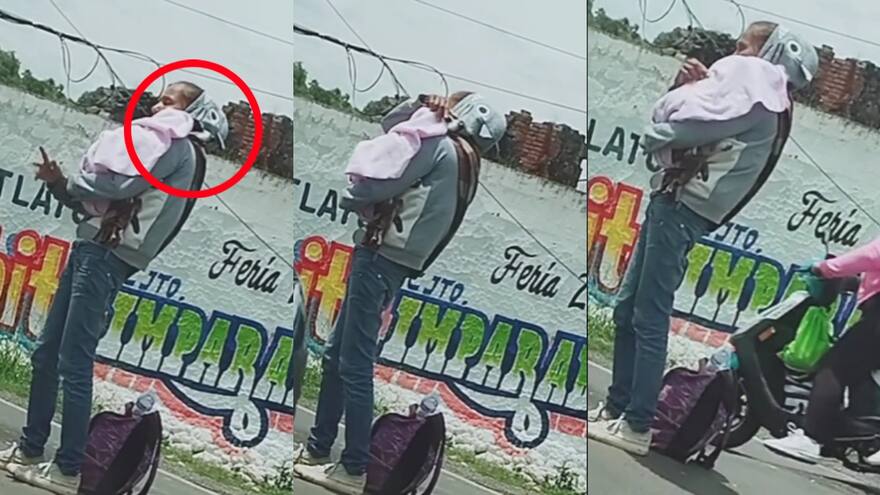 Mujer vistió a su perro como un bebé para pedir dinero en calles de México