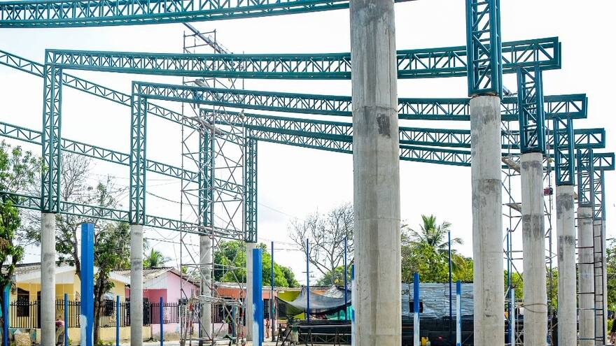 Avanza la construcción del parque del barrio La Bonga en Soledad