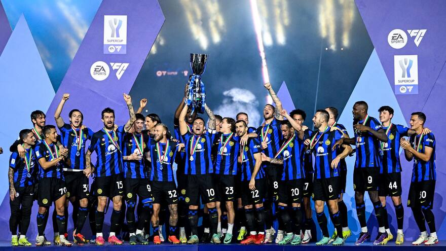 Supercopa de Italia: Inter logró el título al vencer al Napoli 1-0, con gol de Lautaro Martínez