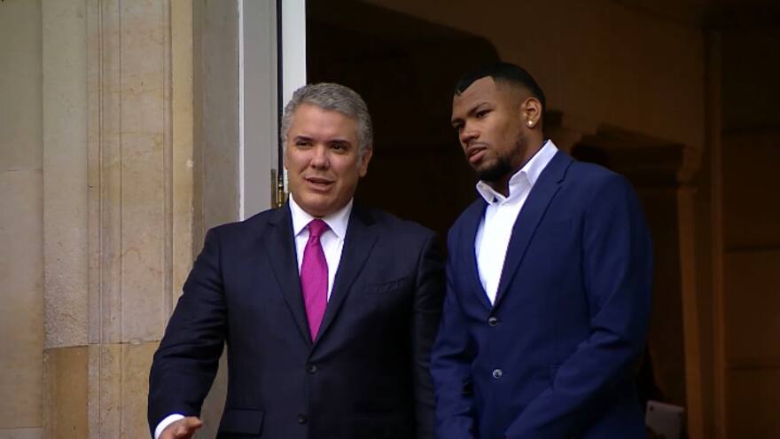 Usted cambia la historia del atletismo en Colombia: Duque a Anthony Zambrano