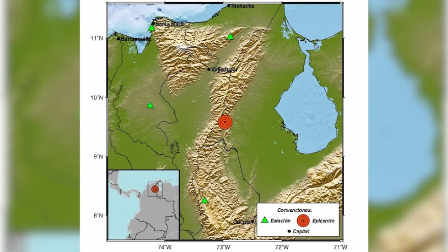 Temblor de magnitud 4.2 en Venezuela se sintió en Colombia