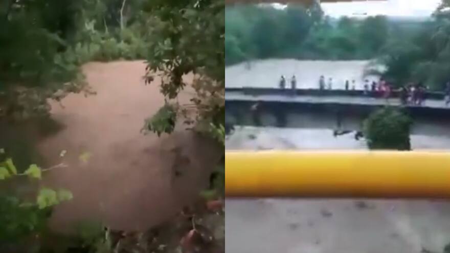 Buscan cuatro personas que fueron arrastradas por la creciente del río Mutatá, en Antioquia