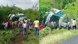 Grave accidente en la vía Cartagena - Barranquilla: bus de Berlinas se volcó a la altura de Sabanalarga