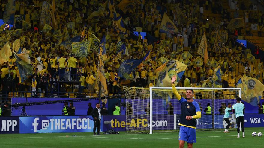 Video: el insólito gol que falló Cristiano con el Al Nassr