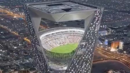 No coma cuento: es falso el video que muestra cómo lucirá un estadio saudí en el Mundial 2034