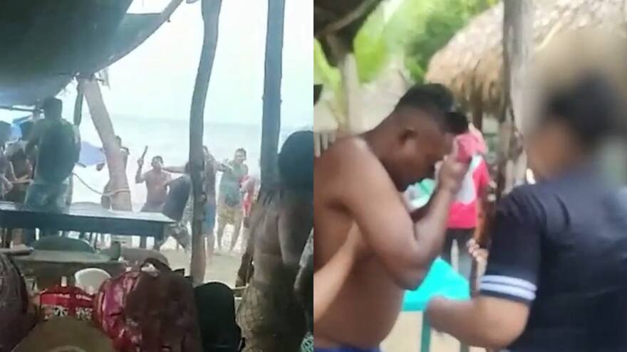 Atlántico: video de fuerte riña en playa de Santa Verónica, Juan de Acosta