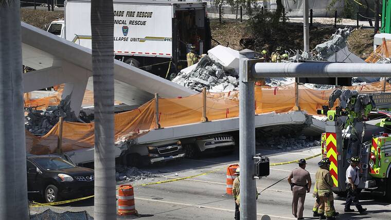 Multiple Fatalities Reported After Collapse Of Pedestrian Bridge In Miami