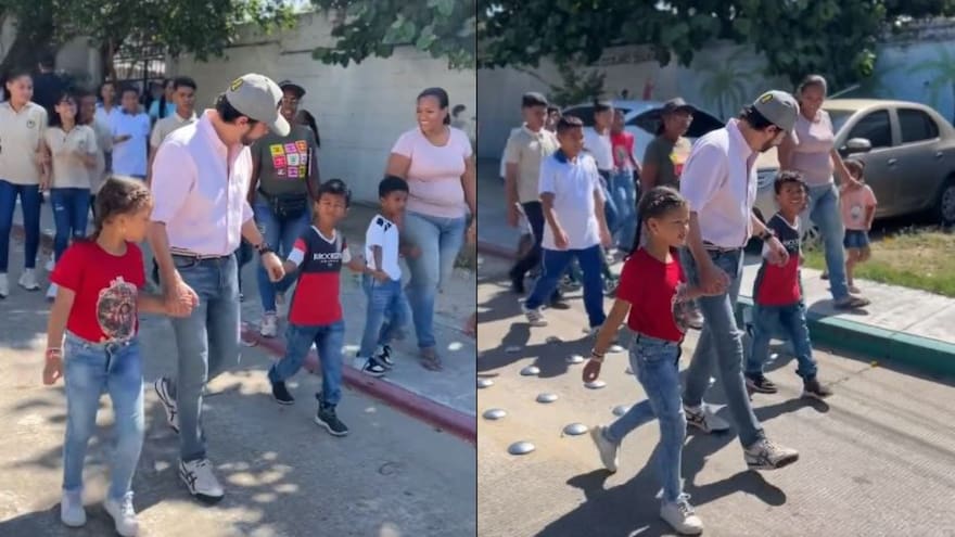 Alcalde Pumarejo recorre con estudiantes la IED Nuevo Bosque en su fase final