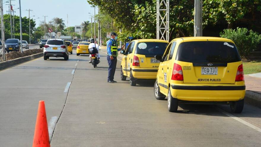Desde ese lunes, nuevo pico y placa para taxis en Cartagena